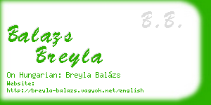 balazs breyla business card
